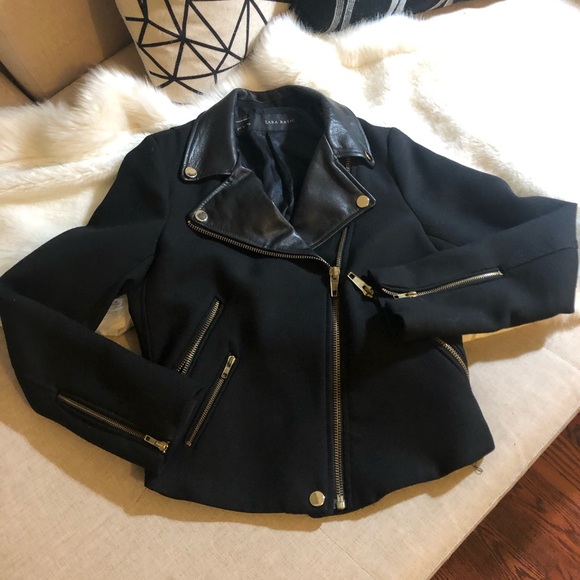 Zara Jackets & Blazers - Zara genuine leather twill jacket M